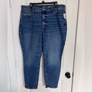 NWT Old Navy High-Rise O.G. Straight Secret Smooth Pockets Medium Wash Jeans